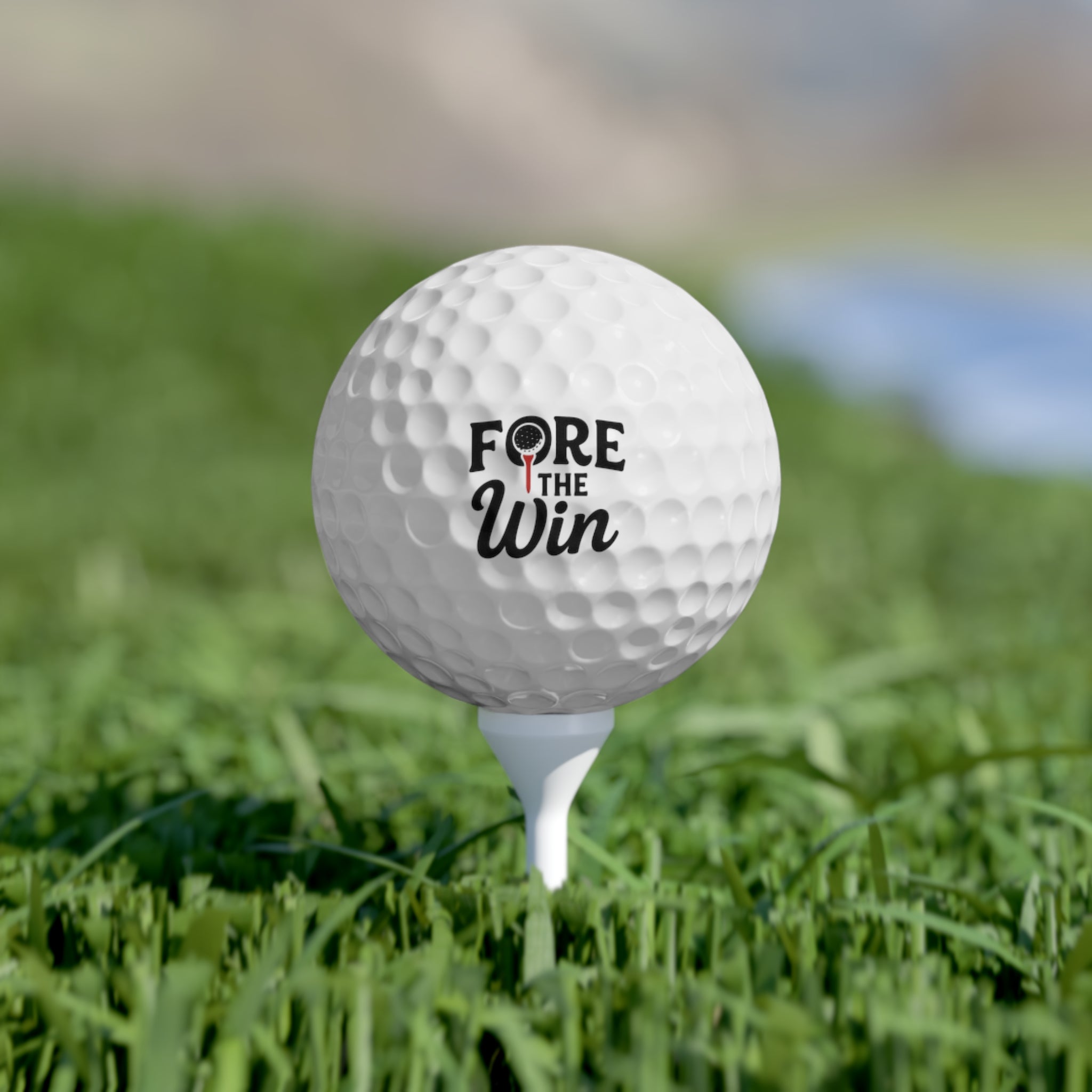 FORE The Win Golf Balls – Set of 6 Premium Balls for Golf Enthusiasts