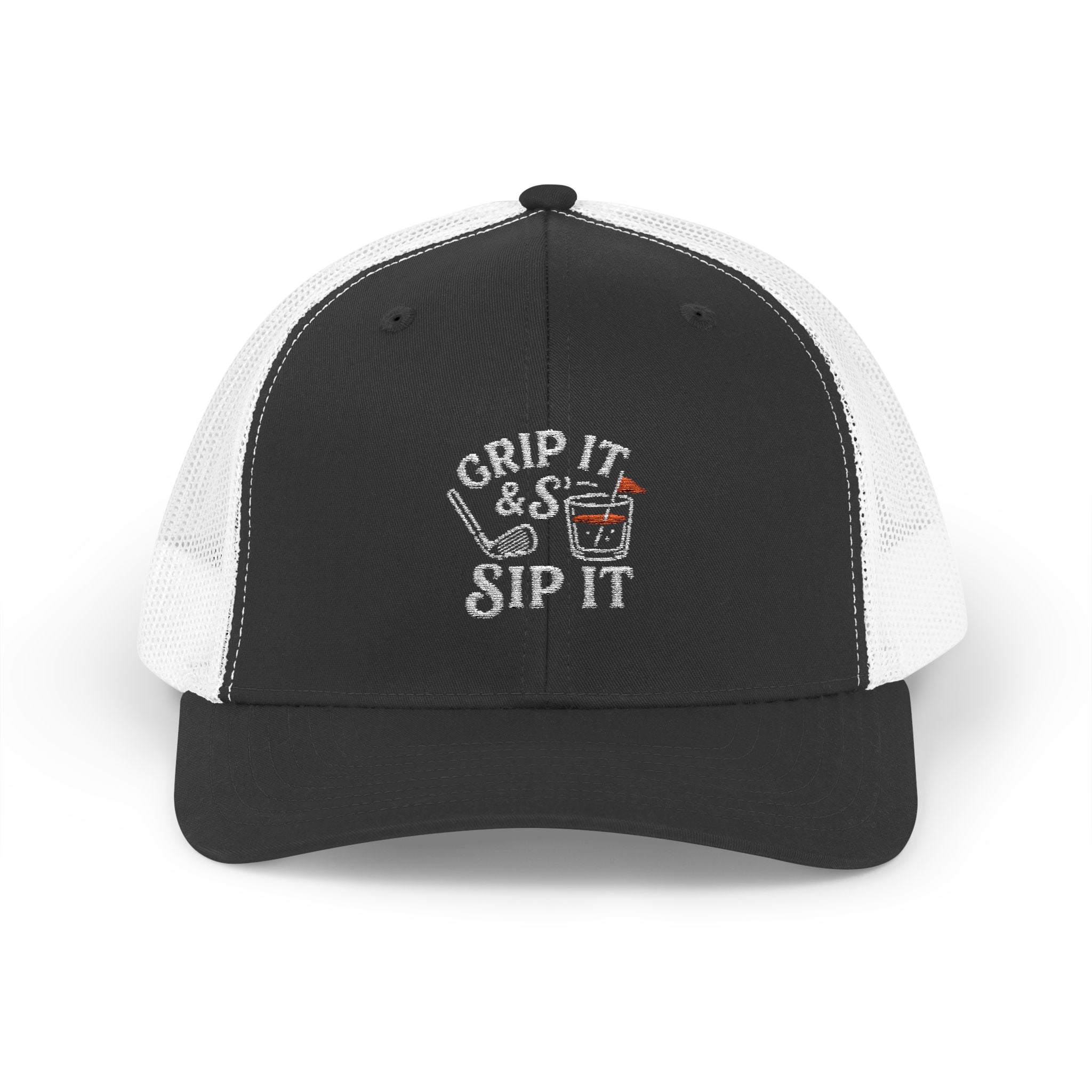 Grip It & Sip It Golf Hat – Perfect Cap for Dads Who Love Golf & Good Times