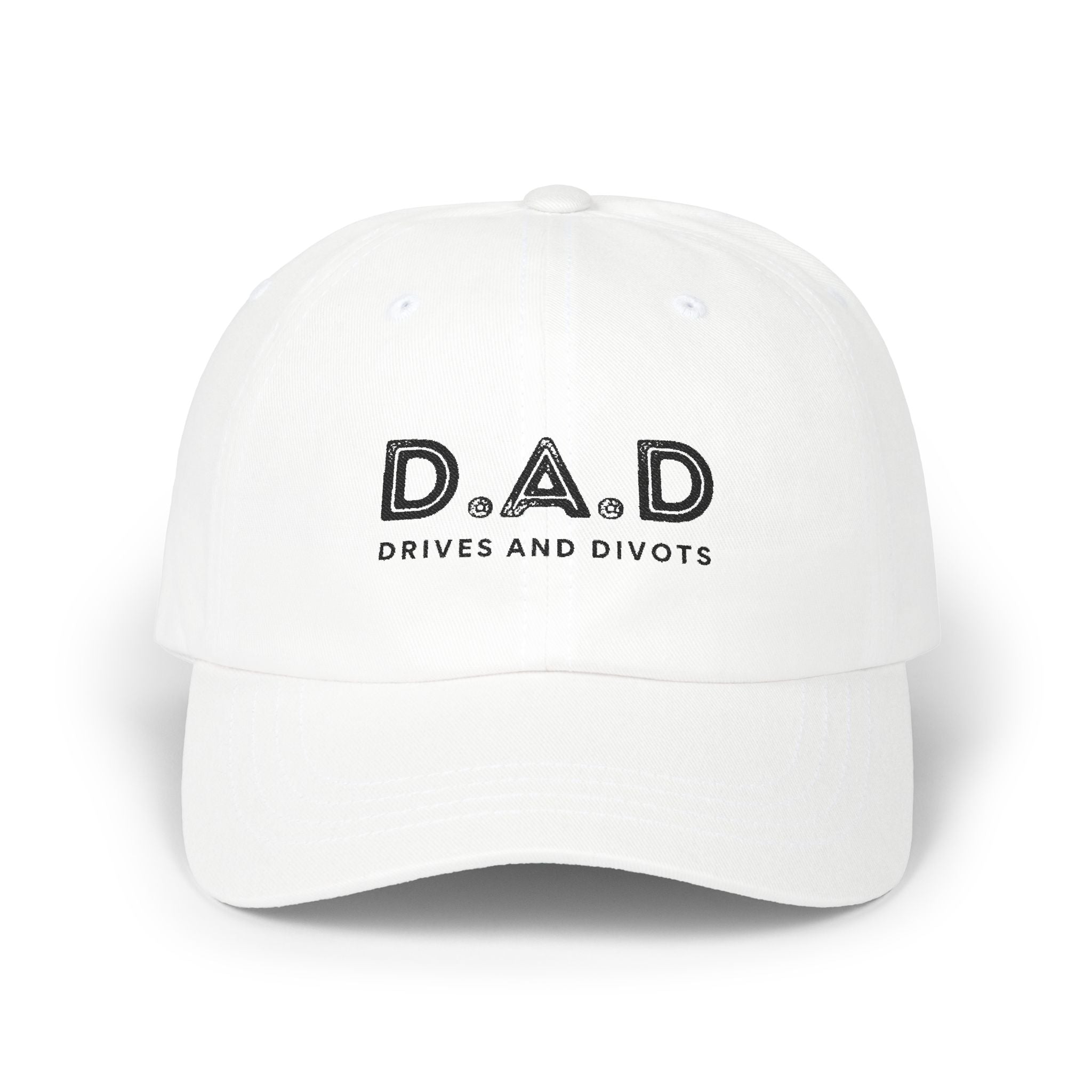 D.A.D Drives and Divots Golf Hat – Classic Cap for Dads Who Love the Game