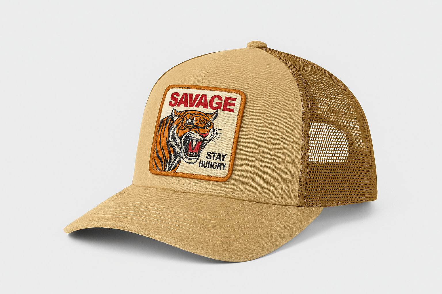 SAVAGE Stay Hungry Hat | Velvet Trucker Snapback for Driven Dads